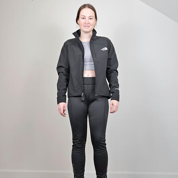 The North Face Apex Bionic Jacket Black Full Zip Softshell Womens Small - Picture 1 of 14